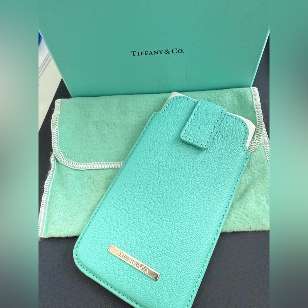 Authentic Tiffany & Co leather phone case